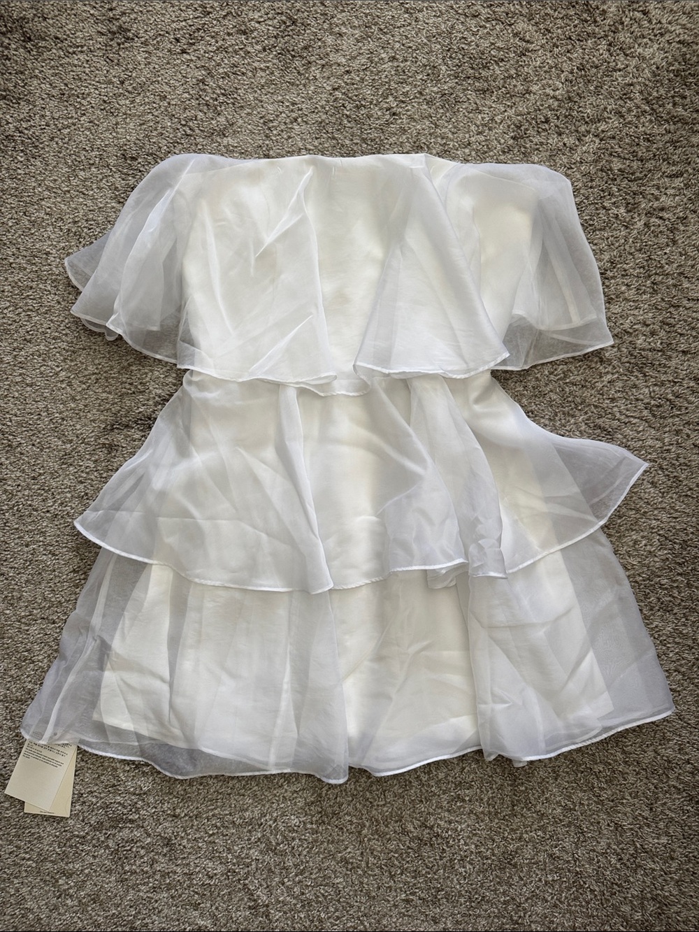 Abercrombie & Fitch White Layered Mini Dress